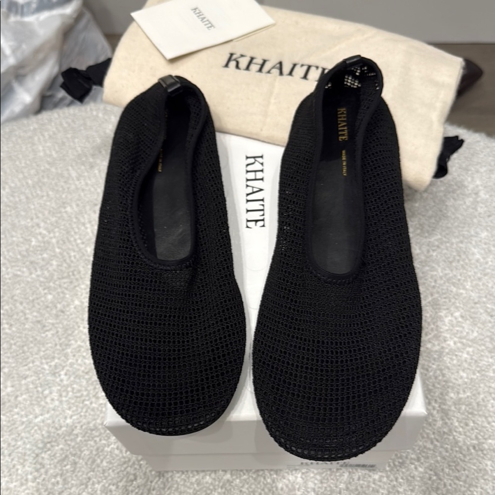 Khaite Women's Black Mesh Shoes